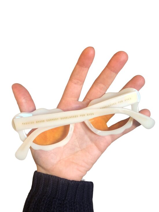Fashion Brand Company Women\'s White and Yellow Sunglasses